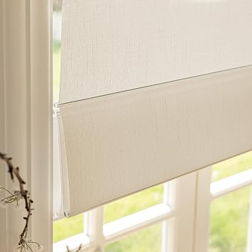 Sheer Roman Window Shades Window Blinds, Beige Window Roman Shades, Custom Washable Fabric Roman Blinds for Windows, Doors, French Doors, Kitchen Windows