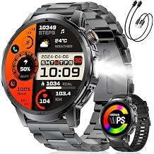 Smartwatch Mens 1000 mAh 1.85 Inch HD LED IP68 Phone 110+ Sport Military