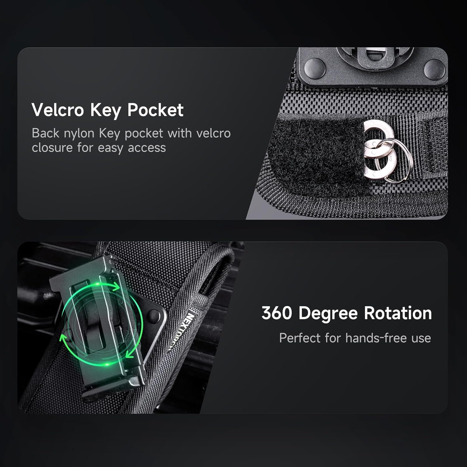 NEXTORCH V12 V22 Handcuff Holder Heavy Duty Nylon Handcuff Case with Clip, Holster Belts Clamp Chain & Hinged Hand Cuff Pouch for Tactical Vest