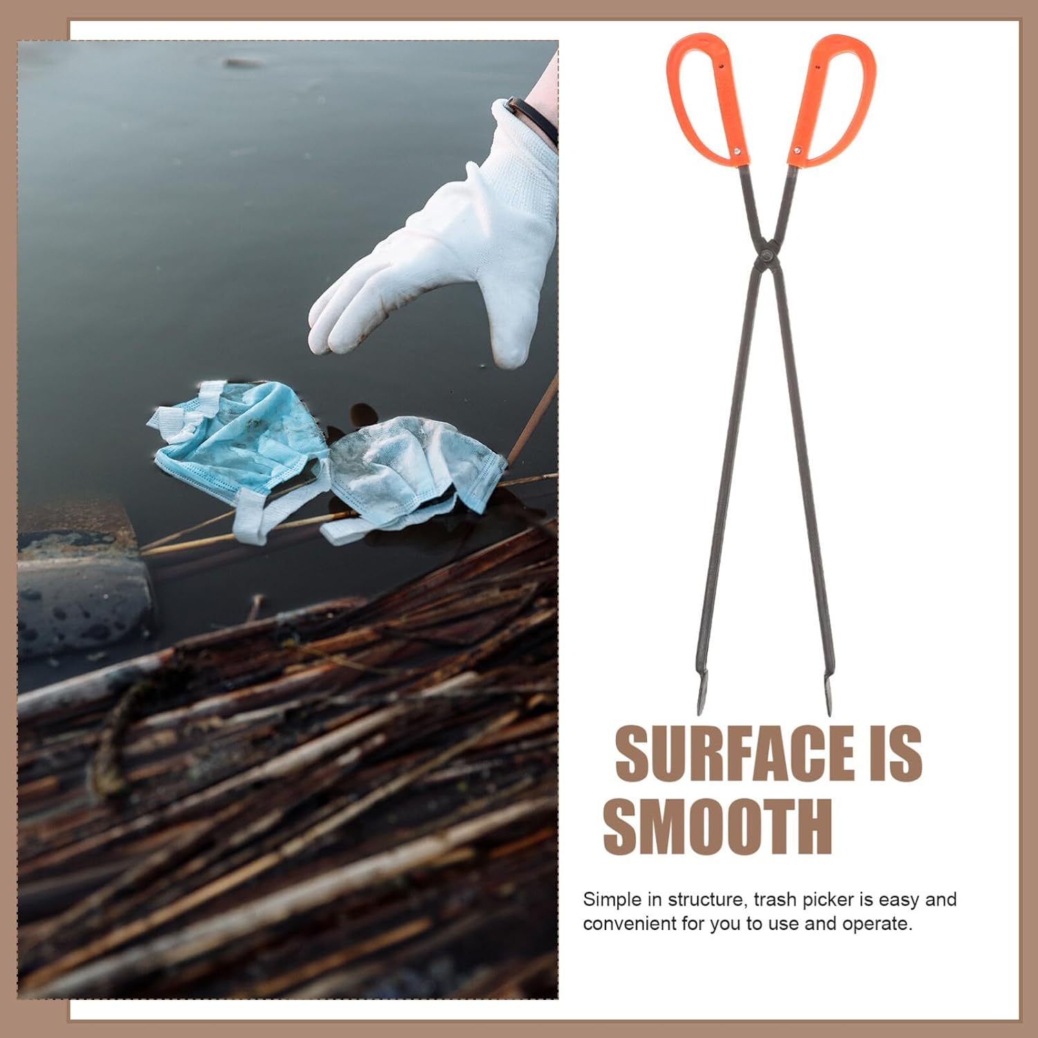 Tongs Rubbish Pick Clips Garbage Picker Upper Garbage Pickup Clip Loach Scissor Tong Garbage Clip Trash Garbage Clamp Sink Splash Guard Food Grabber Plastic Flat Head Hook