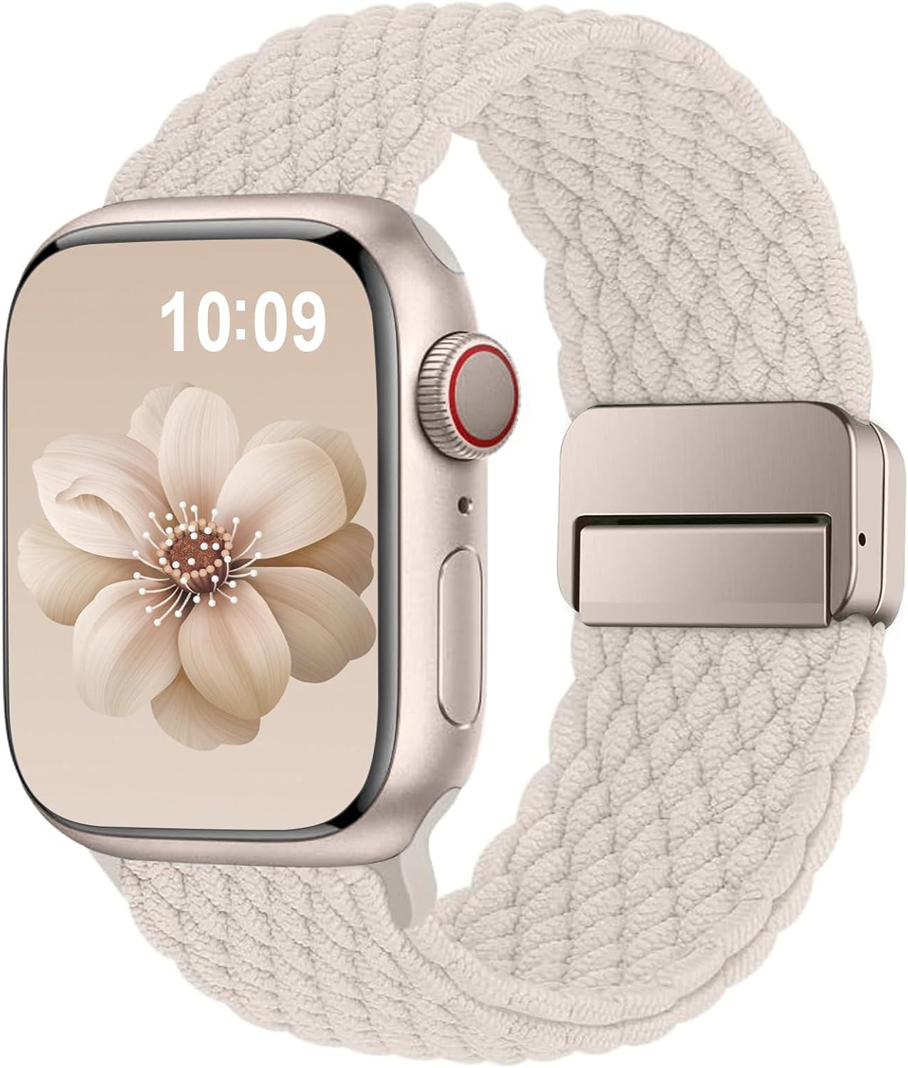 Pleciony pasek kompatybilny z paskami Apple Watch 38, 40 mm, 42 mm i iWatch SE serii 10, 9, 8, 7, 6, 5, 4, 3, 2, 1, elastyczny, z nylonu, dla mężczyzn i kobiet, z magnetycznym zapięciem