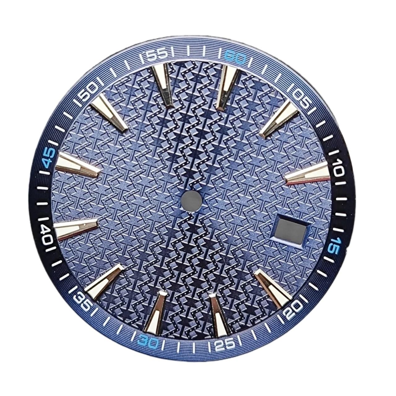 Cadran de montre texturé vert lumineux 33,5 mm NH35 NH36 4R