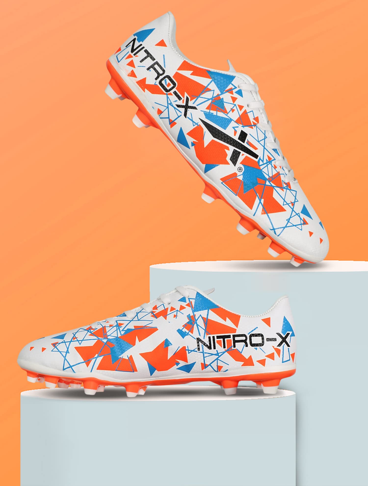 Vector X Nitro-X Football Shoes for Men (White-Orange) (B0B45TFMNZ) Amazon Price History, Amazon Price Tracker