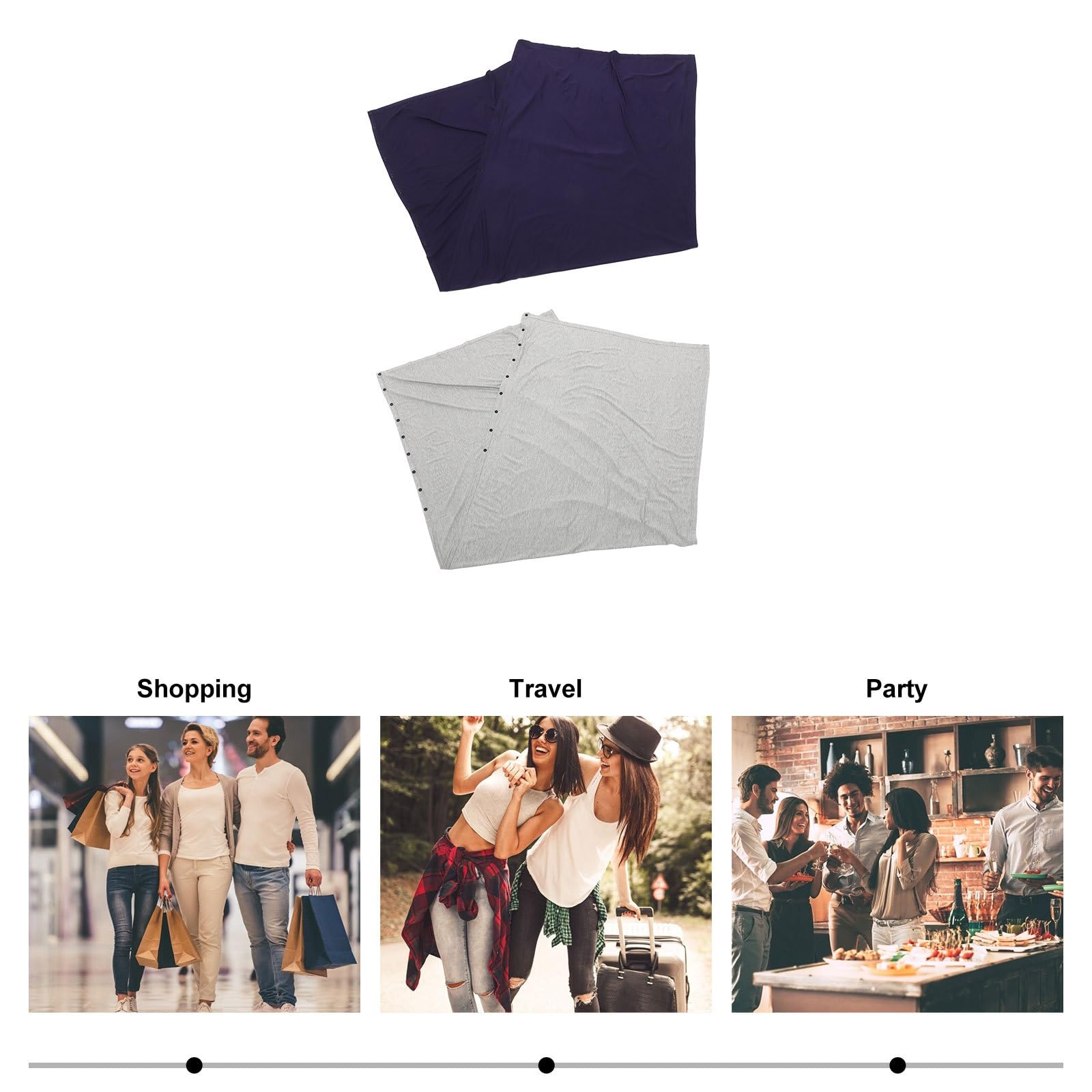 ifundom 2pièces Poncho Allaitement pour Couverture Allaitement Multifonction Protection du Vent du Soleil pour Poussette