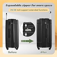 Vista 5 de MERAX TRAVELHOUSE - Juego de maletas (3 piezas, extensibles, ligeras), Black2019.), PP036705NAA