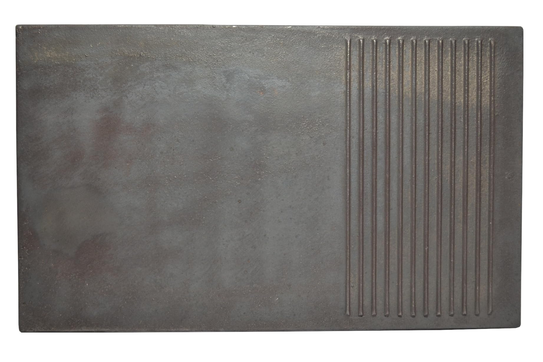 SEZAM Piastra Grill in Ghisa Piastra in Ghisa per Grill Grigliata Liscia e Rigata 50 x 30 (49,5x30cm)