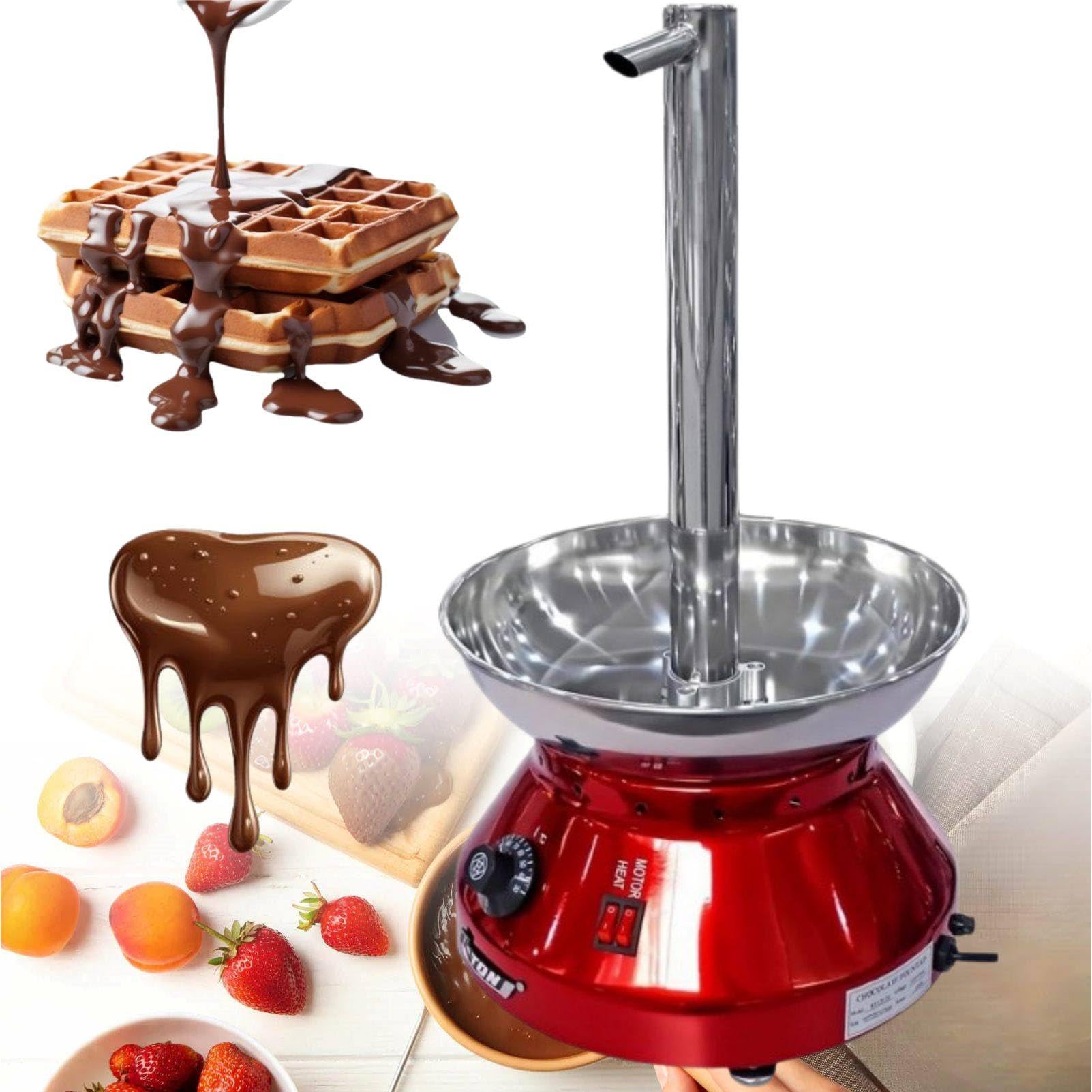 MhWrughts Faucet Style Chocolate Fountain Machine, Stainless Steel Chocolate Melting Pot with Removable Parts for Weddings, Baby Showers & Commercial Dessert Tables