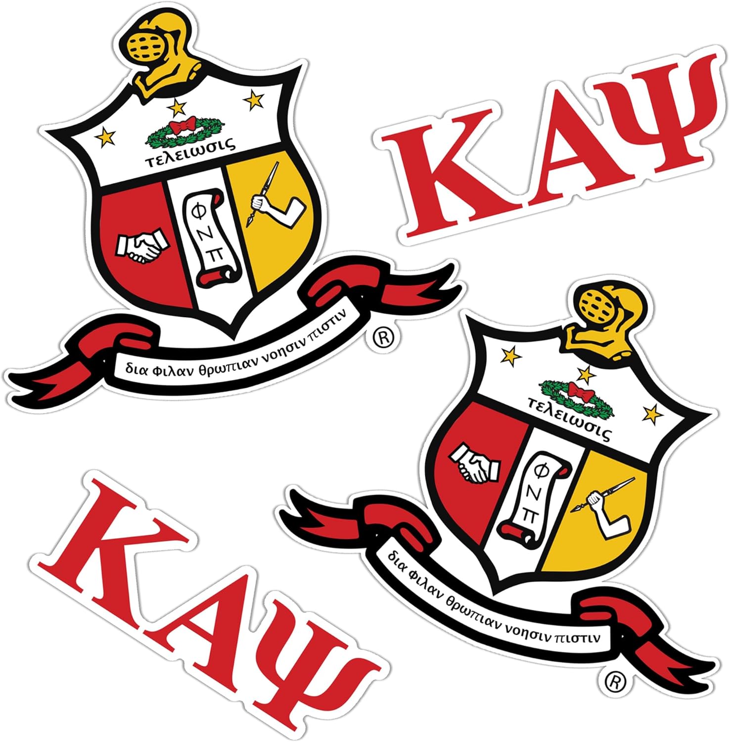 Desert Cactus Kappa Alpha Psi Sticker Letter 2 Pack Nupes Decal Greek for Window Laptop Computer Car (Crest Sticker)