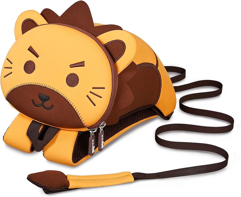 Toddler Backpack Leash, Mini Cute Cartoon Animal, Waterproof Travel Book Bag for Baby Boys Girls 3~6 Years