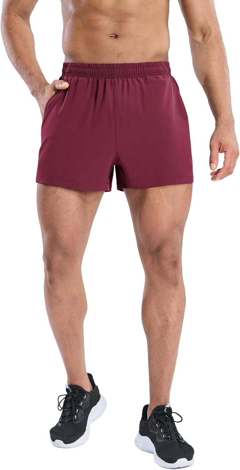 MIER Mens 3 Inch Shorts for Athletic Running Dry Fit Lightweight Workout Gym Active Shorts with Brief Liner, Pockets - Image 6