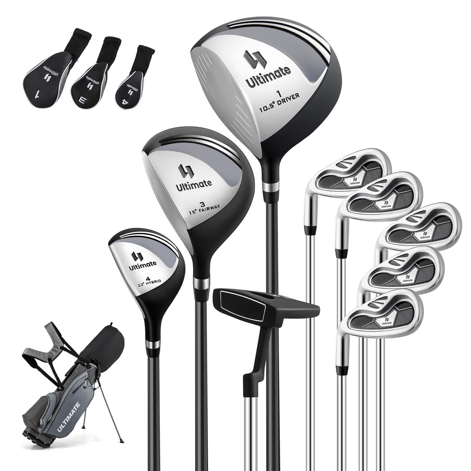 Tangkula 9/10/12 Pieces Men's Complete Golf Clubs Set