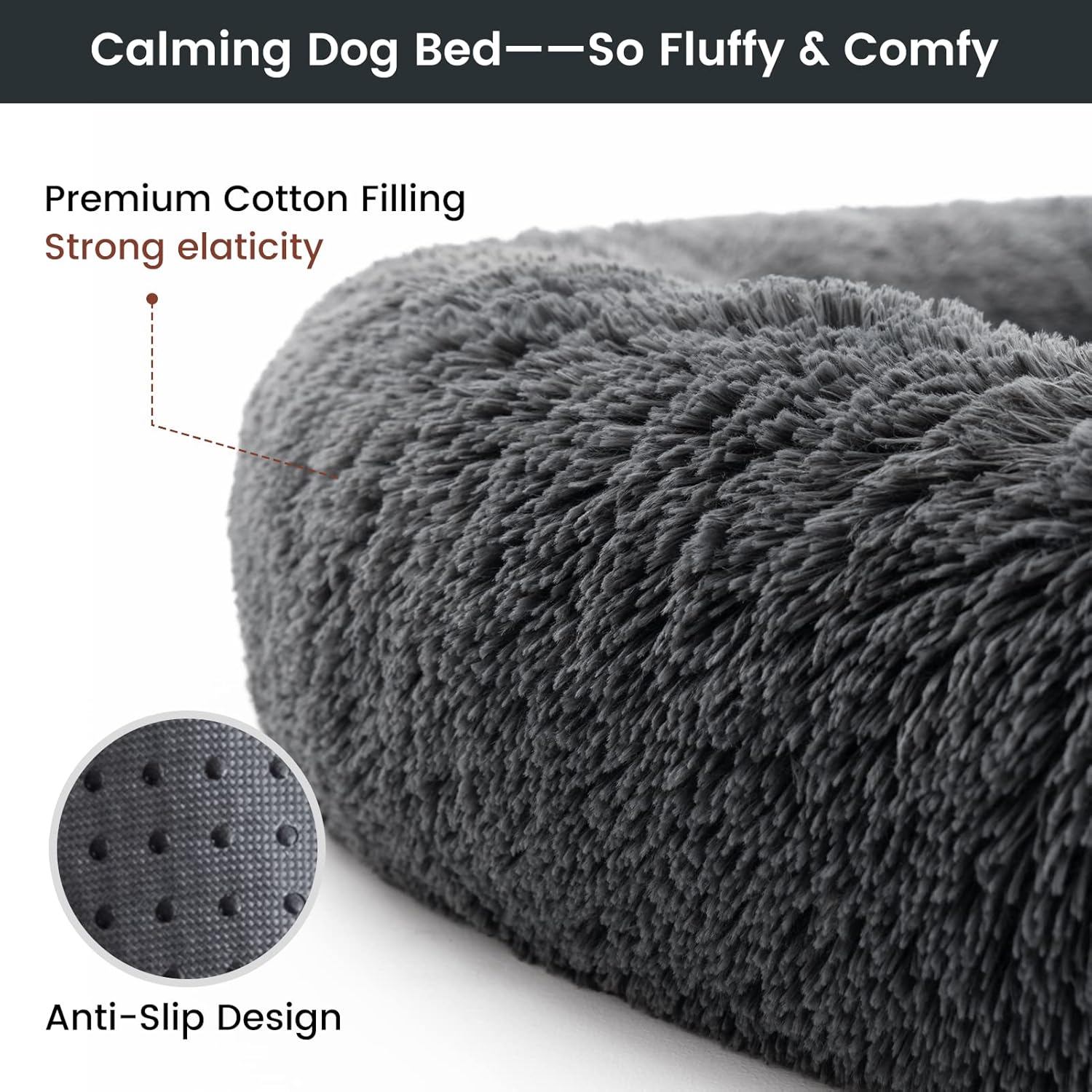 review Dog Bed,Calming Dog Beds for Medium Dogs,35