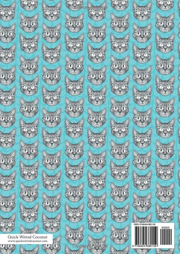 Tabby Cat Notebook - Lined Pages - A4 - Premium: (Turquoise Edition) Fun Notebook 192 lined pages (A4 / 8.27x11.69 inches / 21x29.7cm) - Image 2