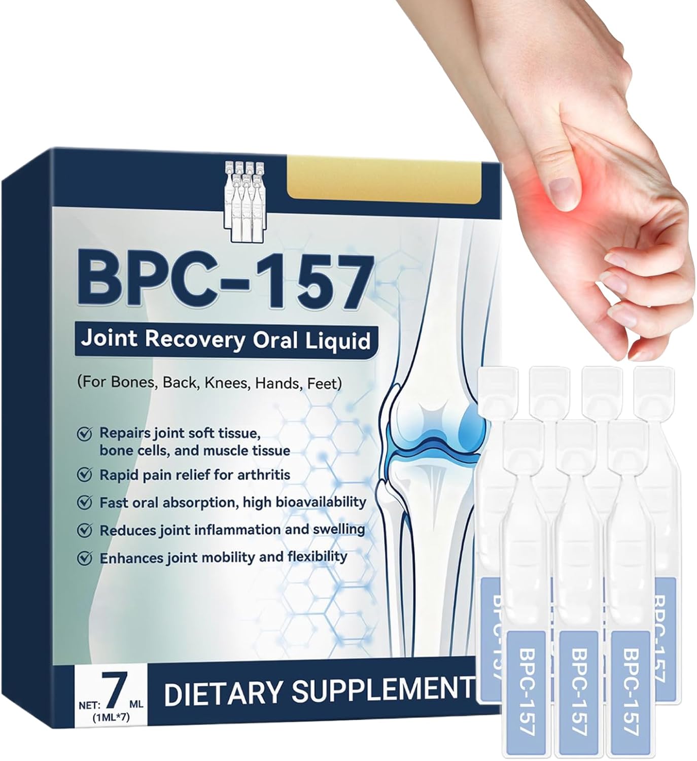 Joint Relief Drops | Knee Health Support Solution,Gentle Wrist Relieving Liquid | for Waist Wrist Hand Shoulder Knee Leg Foot Sports Injury Daily Routine Fitness Office