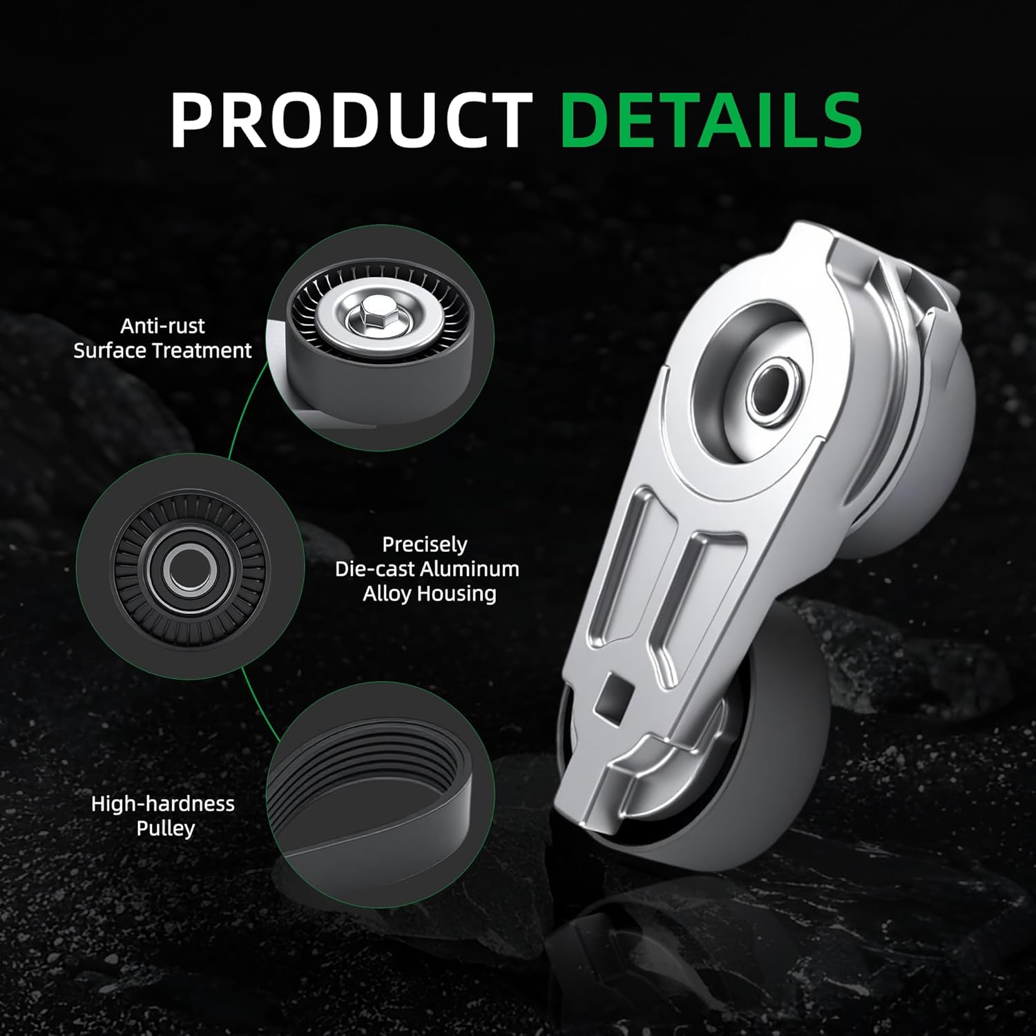 Serpentine Belt Tensioner Idler Pulley Kit for Ram 1500 5.7L V8 2013-2022, for Ram 1500 Classic 2019-2022 5.7L V8, OHV Only, OE 38323 38018 06A903315D