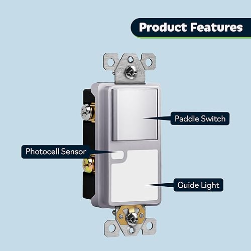 Vista 37 de TOPGREENER Interruptor decorador de 3 vías con luz guía, negro