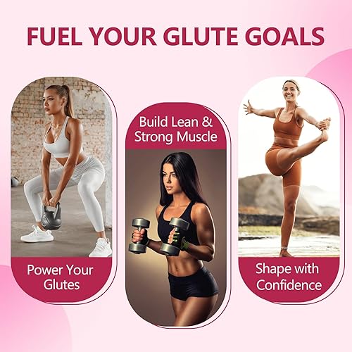 Miniatura 7 de Monohidrato de creatina para mujeres, suplemento de creatina de 3000 mg, con colágeno hidrolizado, BCAA, creatina para ganancia de glúteos,