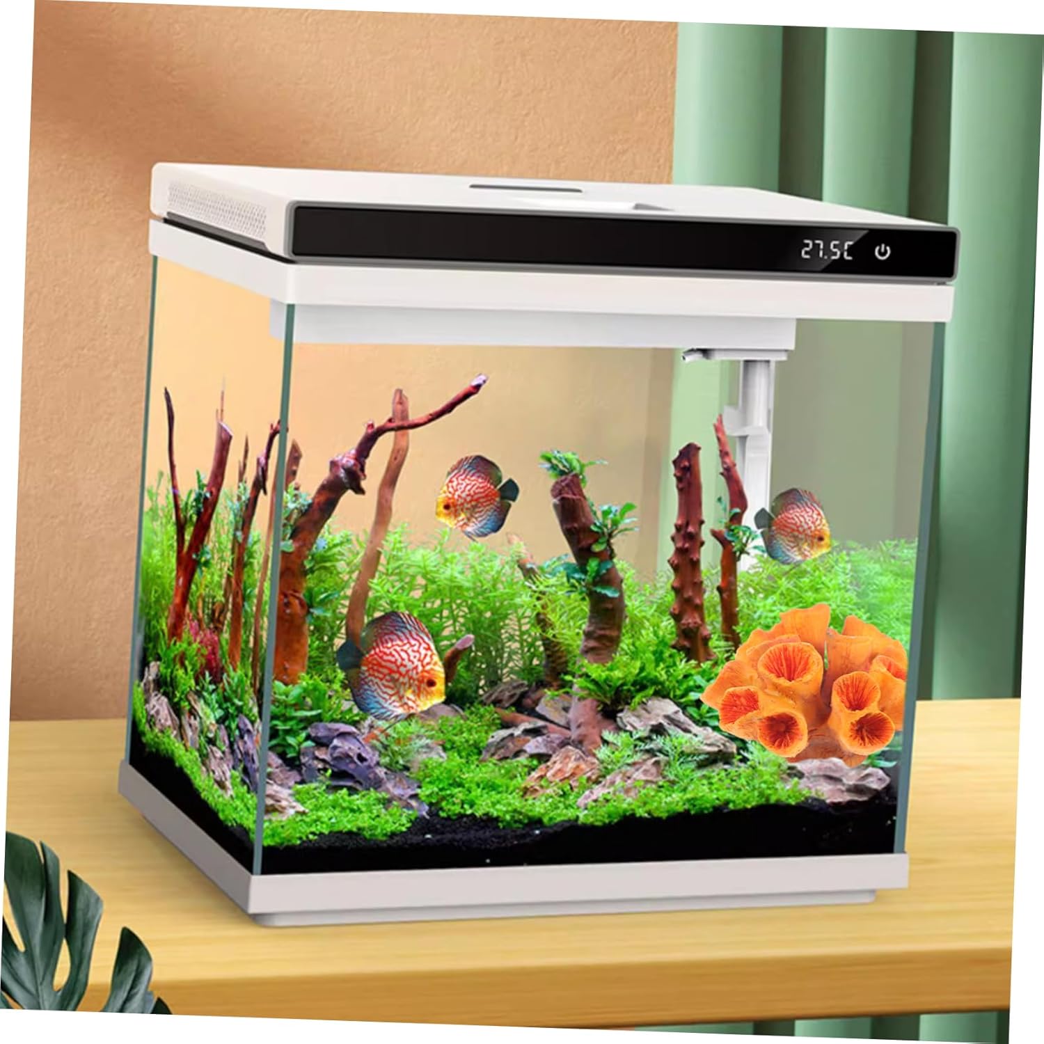 4pcs Simulated Coral Landscaping Aquarium Plants Reef Fish Net Decor Fish Decor Artificial Coral Decor Tanks Jellyfish Fish Tank Plants Artificial Aquarium Pla