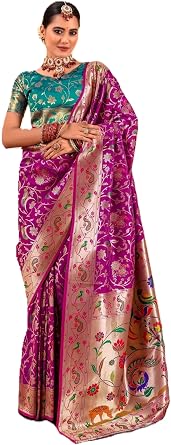 paithani dress Indian Paithani saree for women Blouse Muslim saari 9847