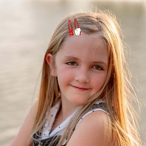 Miniatura 6 de Juego de 8 pinzas para el cabello Kawaii, diseño de dibujos animados con lazo de gato para niñas, lindas pinzas para el cabello para mujeres,