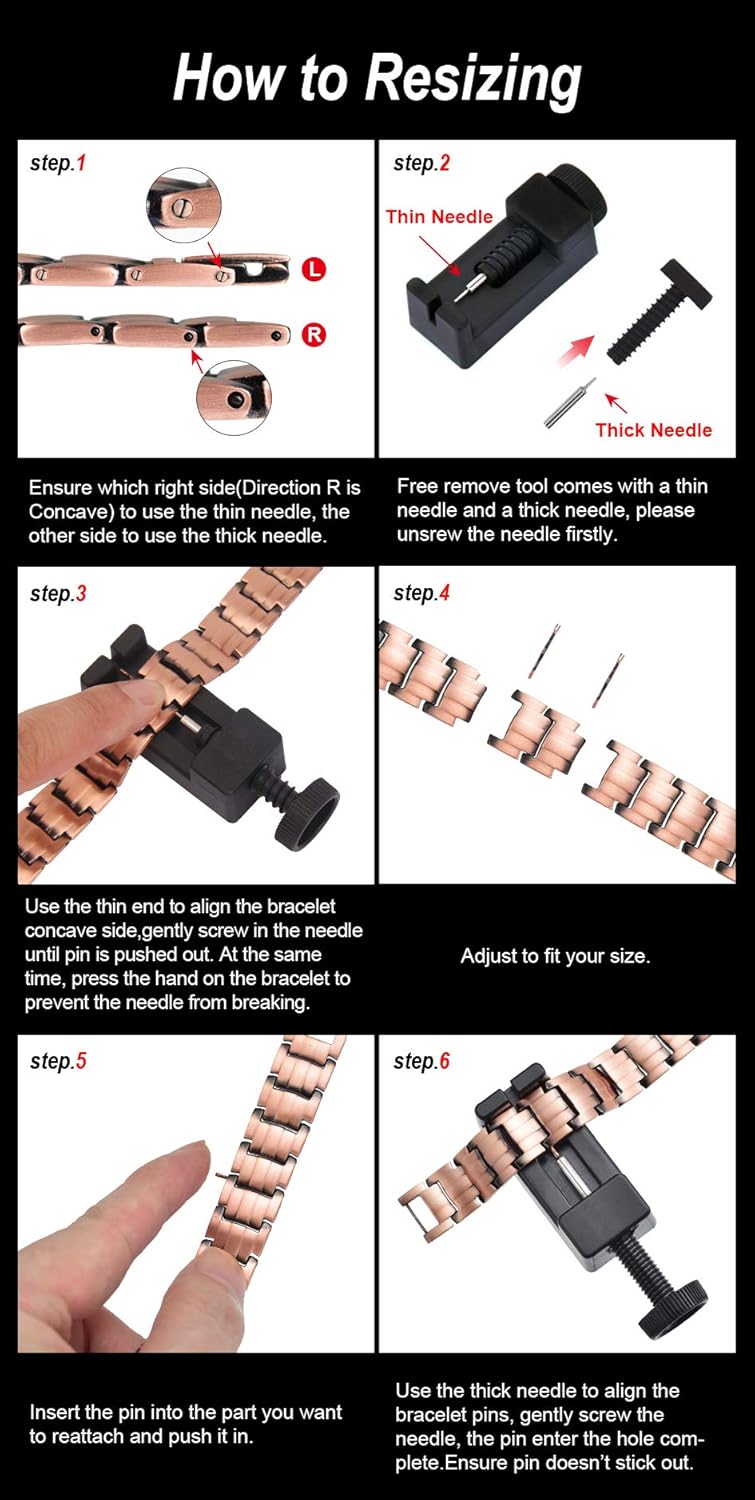 Gioieiieria Women Copper Bracelet Magnetic Therapy Bracelet for Relieve Arthritis Pain 99.9% Copper Bracelet with 3500 Gauss Strong Magnets Cross Link Adjustable Bracelets : Health & Household