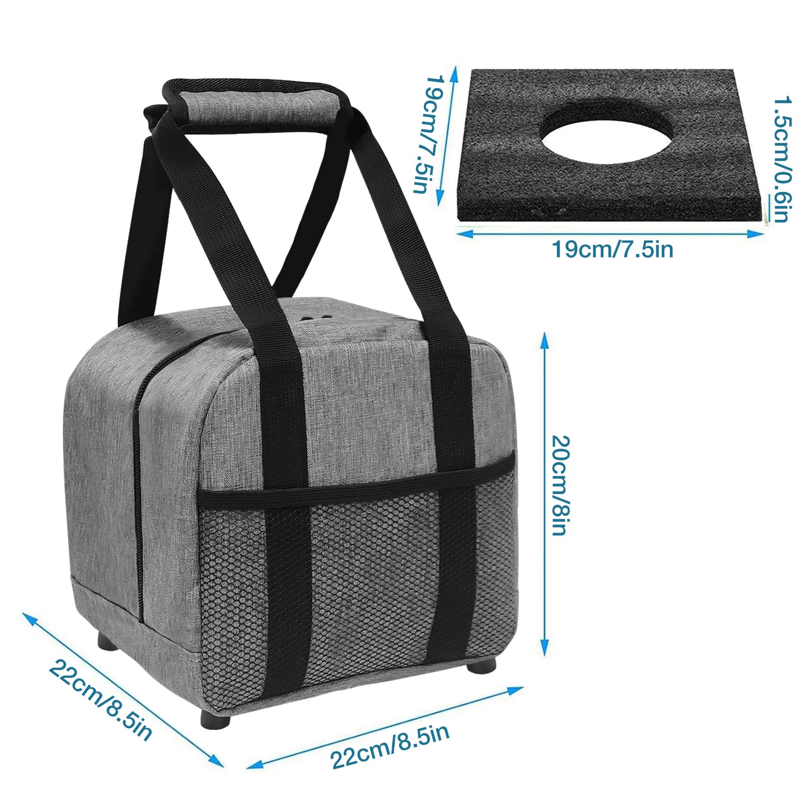 1 sac de bowling avec support de balle rembourré | Sac de transport à boule unique durable avec bandoulière réglable, élégant sac pour accessoires de bol
