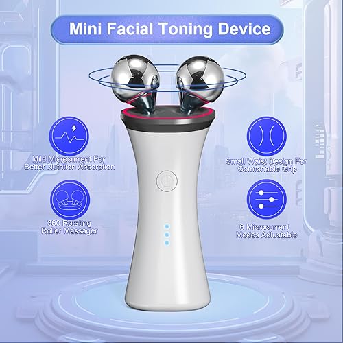 Miniatura 2 de Dispositivo facial Microcurrent - Masajeador facial eléctrico para levantar la cara, dispositivo facial de microcorriente para cara y cuello,