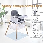 3 in 1 Baby High Chair, Booster Seat, Convertible Baby High Chairs for Babies and Toddlers, Hrusitoo Adjustable Compact Infant Feeding Chair (Light Gray)