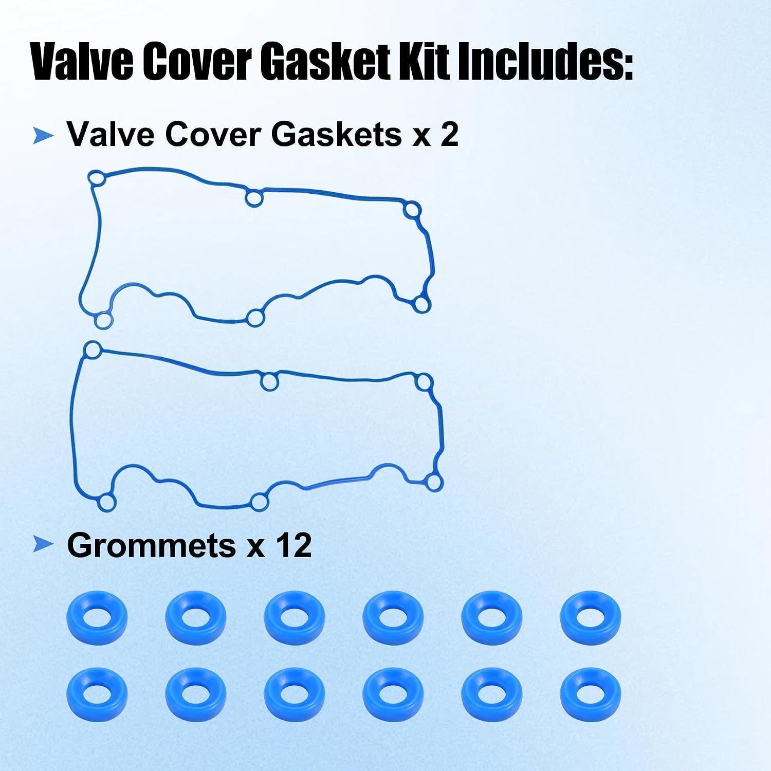VS50646R Valve Cover Gasket Set Fit for Ford Mustang 4.0L V6 SOHC 12V 2005 2006 2007 2008 2009 2010 Replace AVC498S 151071201 VS50402