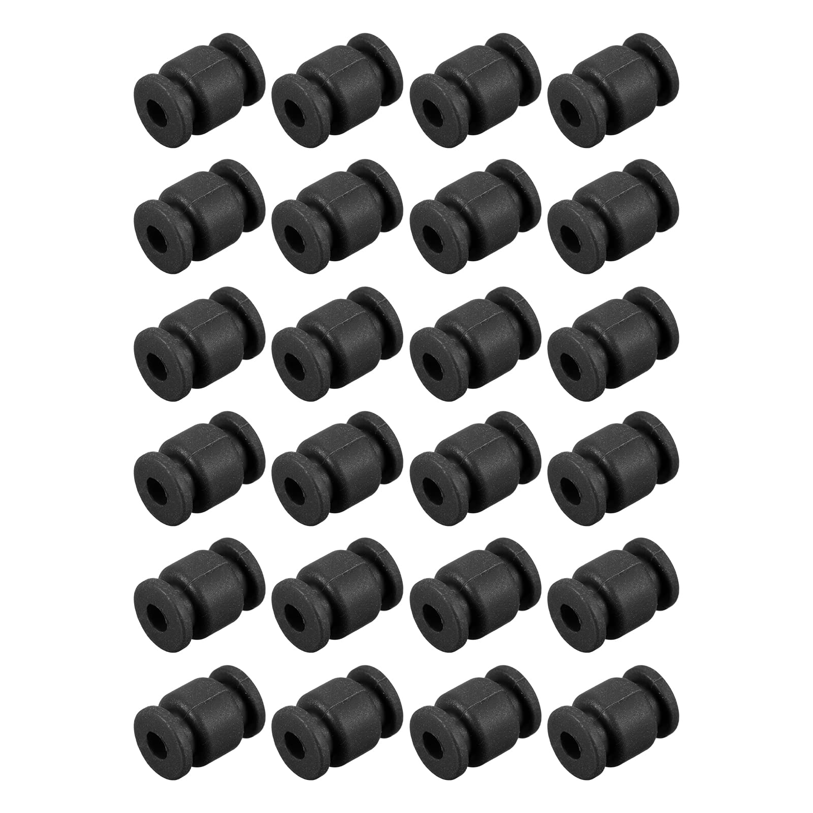 sourcing map Lot de 24 balles en caoutchouc anti-vibrations pour appareil photo quadricoptère FPV Noir 3,5 x 13 mm