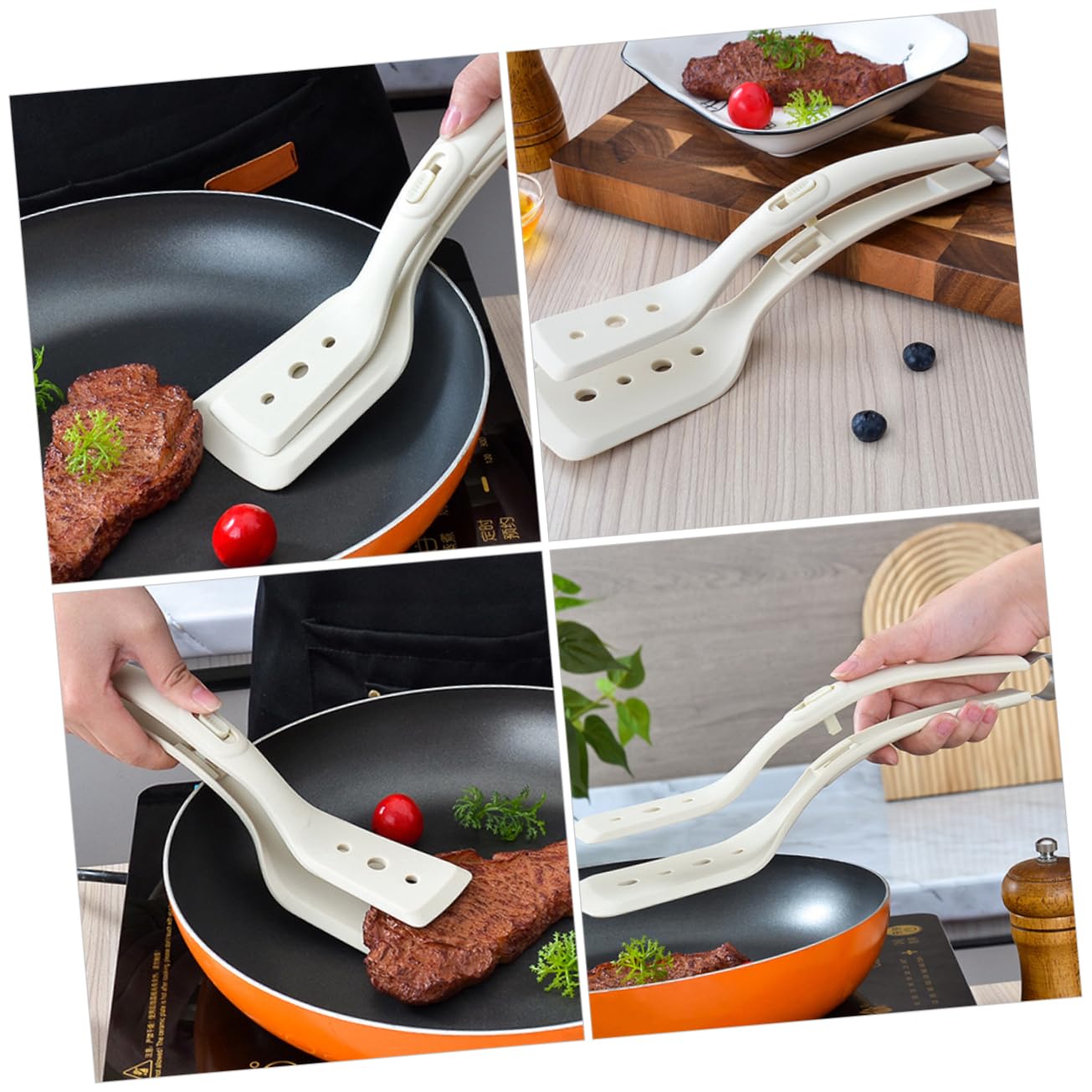 ABOOFAN Kochzange 5st Bratfischklammern Silikon Küchenspatelzange Kochspatelzange Spachtelzange Für Zu Hause Steakklemme Kieselgel Hohe Temperaturbeständigkeit Kleine Werkzeuge