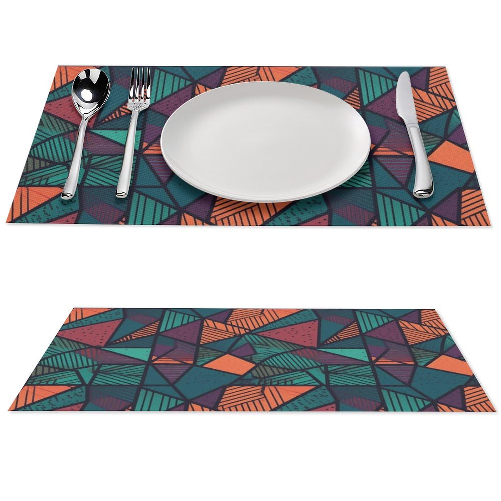 Set de table design géométrique chic et résistant pour décoration de salle à manger