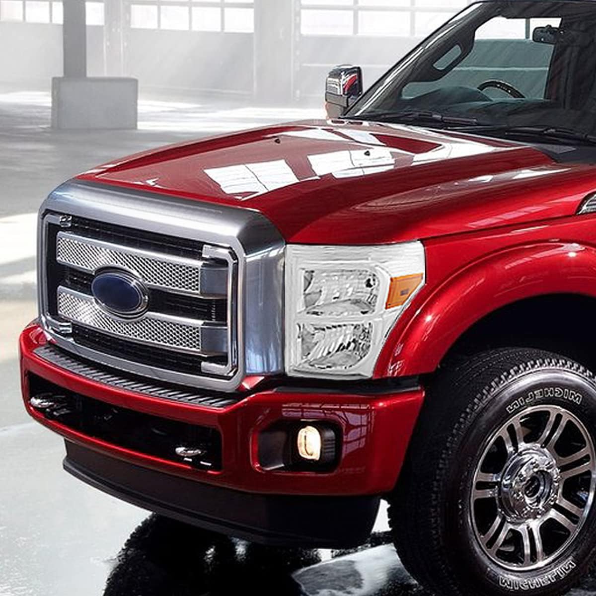 DNA MOTORING Left/Driver Side Factory Style Front Driving Headlight Lamp Compitable with 11-16 FORD F-250, F-350, F-450, F-550 SUPER DUTY, FO2502290, OEM-HL-0030-L