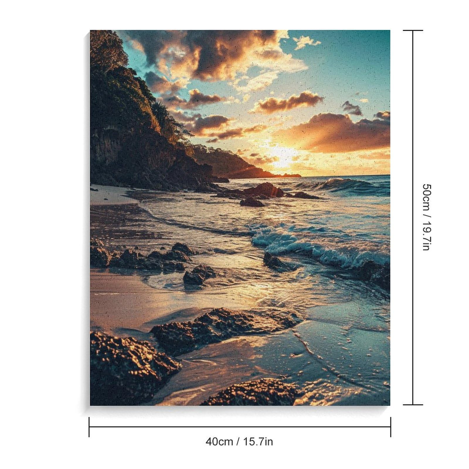 油絵 絵画【夕暮れ海】 油絵 絵画 夕日の海【A3】 絵画 HR 通販 14064372｜Creema