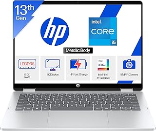 HP Omnibook 5 (Previously Pavilion),13th Gen Intel Core i5-1334U (16GB LPDDR5, 1TB SSD),2k (1920 x 1200),IPS,300nits, 1...