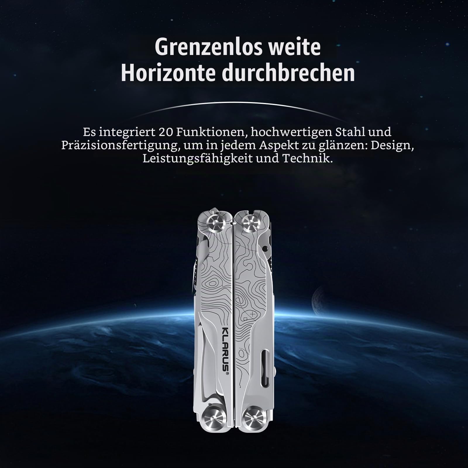 KLARUS 20 in-1 MT07 Professionelles Multifunktionswerkzeug-Zangen-Geschenkset für Herren, Multifunktionswerkzeug inklusive Zange und Klappmesser, mit Holster