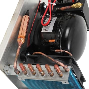 BD25HC DC 12-24V Refrigerator Air Compressor, With Solar Temperature Controller Low Back Pressure for bldc Unit, For Marine Automotive Camping Fridge Cooling