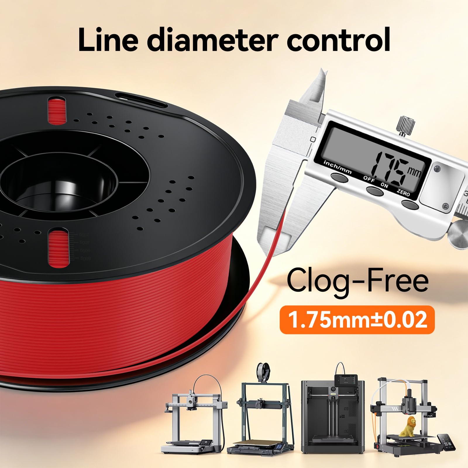 Kingroon PLA+ Filament 1.75mm, PLA Plus 3D Drucker Filament Maßgenauigkeit +/- 0.03mm, 10KG Spule (22 LBS) PLA+ Filament für 3D Drucker, Schwarz Weiß Grau Rot Blau Gelb Grün Violett Hautfarbe Silber