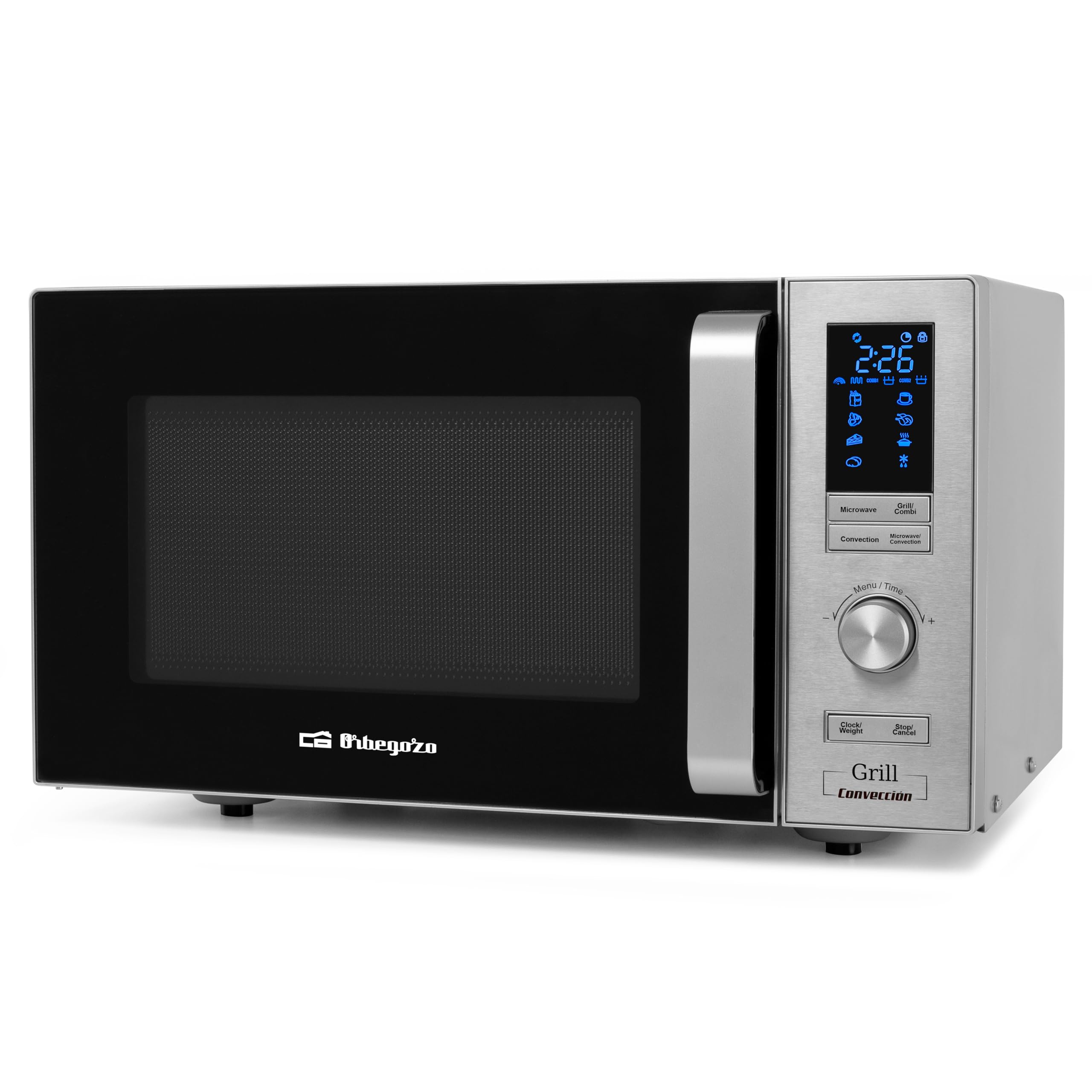 Orbegozo Mig 2528 Co - Microondas Grill Y Convección, 25 L, 6 Niveles De Potencia, Display Digital Led, 7 Menús Preconfigurados, Temporizador, Programa Descongelación, 900-1950 W