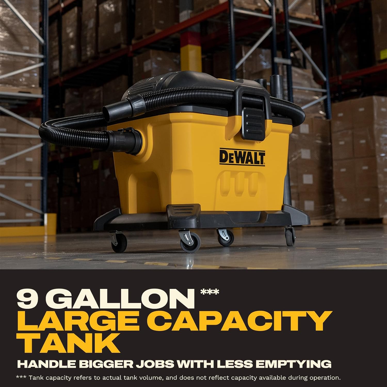 DEWALT 20V Cordless Shop Vac, AC/DC 9 Gal Wet Dry Vacuum Cleaner, Tool Only image 5