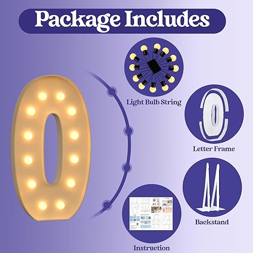 Miniatura 126 de Números iluminados grandes de 4 pies, números de marquesina 2 para decoraciones de cumpleaños de 21 para niños y niñas, números gigantes iluminados