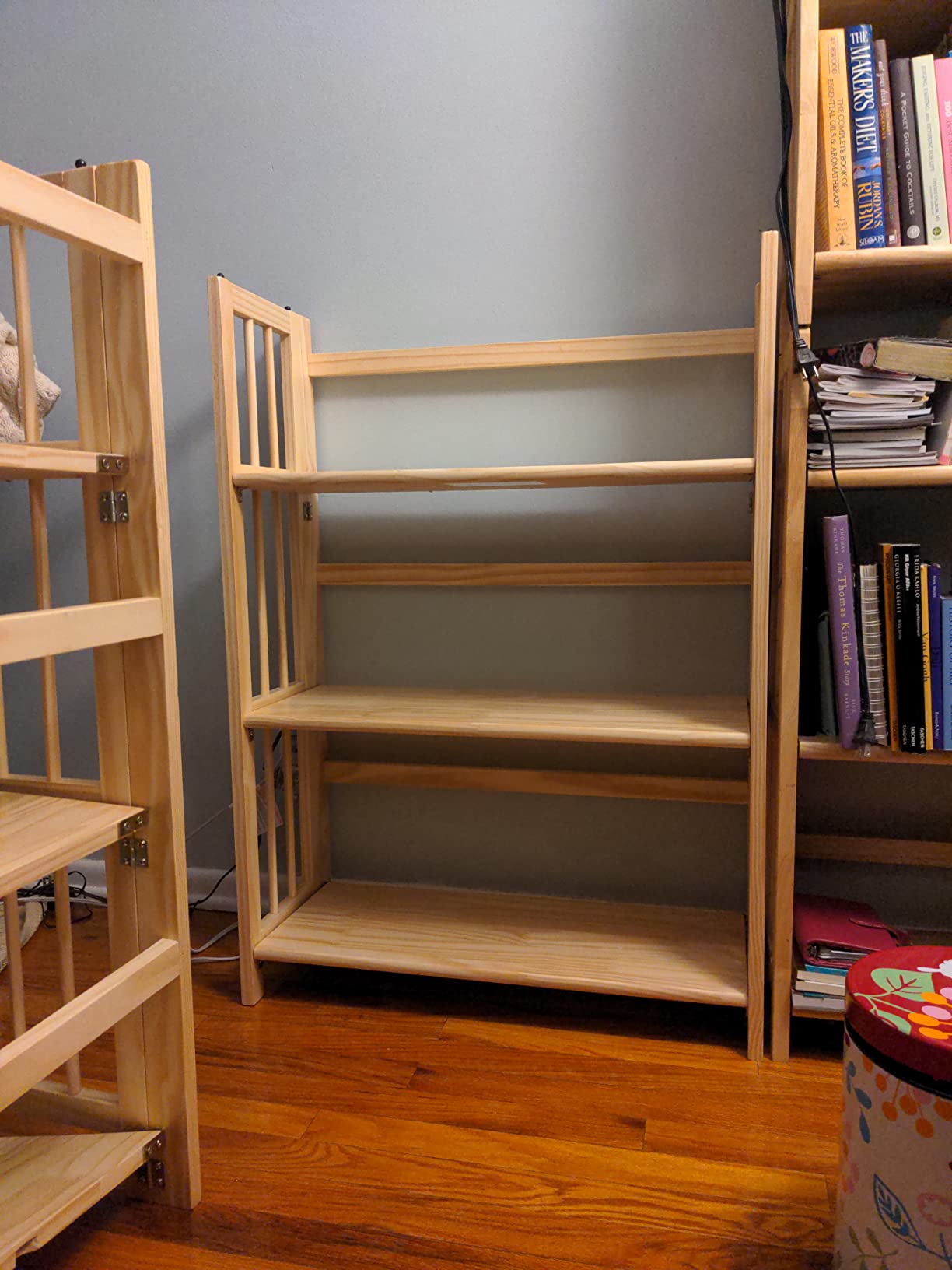 Stackable Book Case $20/mo - Finance Casual Home 3-Shelf Folding Stackable Bookcase (27.5 ...