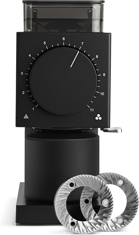 Fellow Ode Gen 2 64mm Flat Burr Coffee Grinder, Single Dose, Electric | Quiet, Anti-Static Coffee Bean Grinder, 31 Grind Settings, Stainless Steel, for Pour Over, French Press & Cold Brew