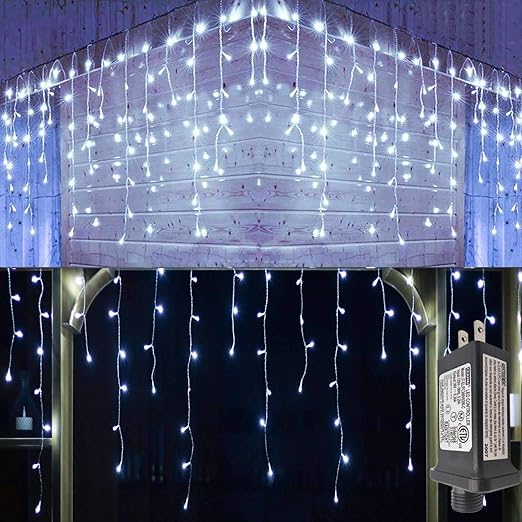 YASENN Icicle lights 300 Led String Lights 29.5Ft Christmas lights