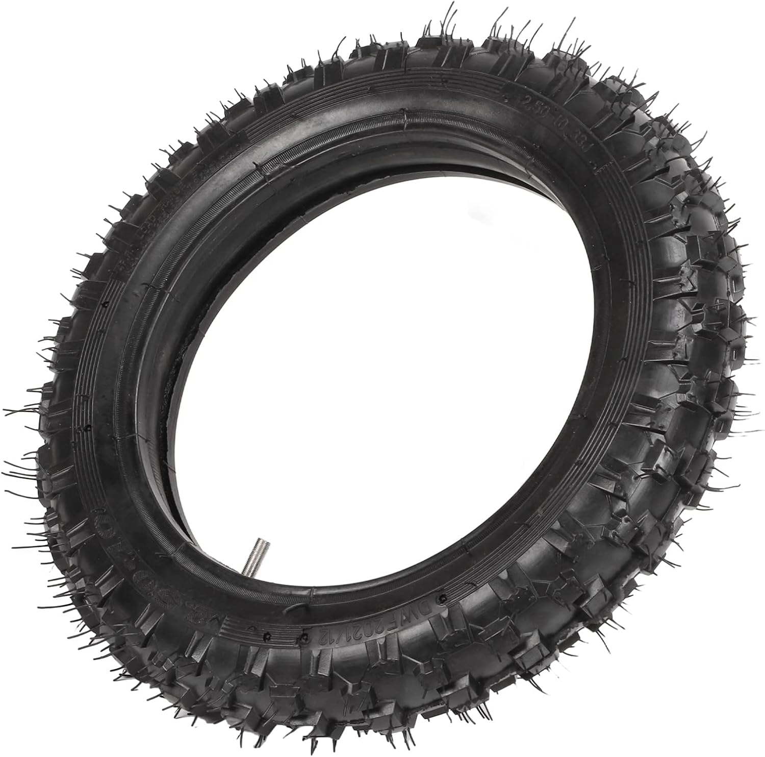 Jiawu Zestaw Dętek 2,50 X 10 Cali z Prostym Trzpieniem Zaworu TR13 do Mini Pitbike’a Typu Dirt Bike o Pojemności 50 Cm3, 70 Cm3, 90 i 110, Wymienna Dętka i Zestaw Opon do Motocykli Terenowych,