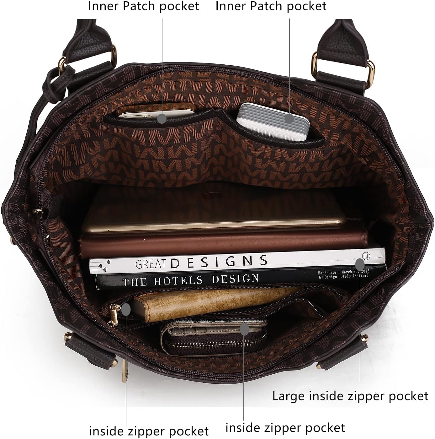 MKF Collection Tote Bag for Women Vegan Leather Shoulder Bag – Top-Handle Purse, Ladies Handbag by Mia K - Image 6