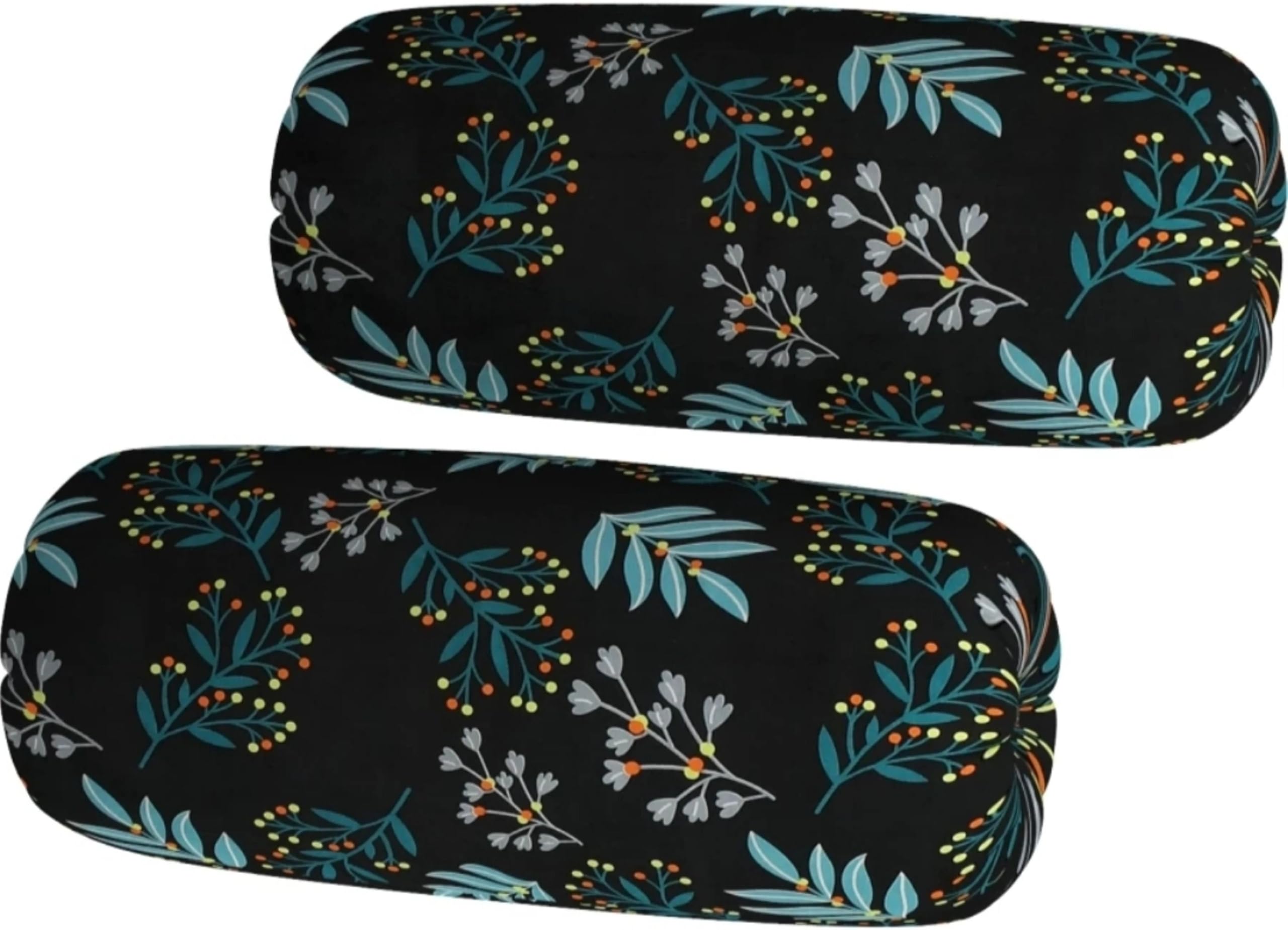 bolster round cushion covers set of 2 | polycotton cylindrical cover with drawstring closure | soft decorative masand for bed, sofa & diwan (new-radium-(b)-2, pack of 2)