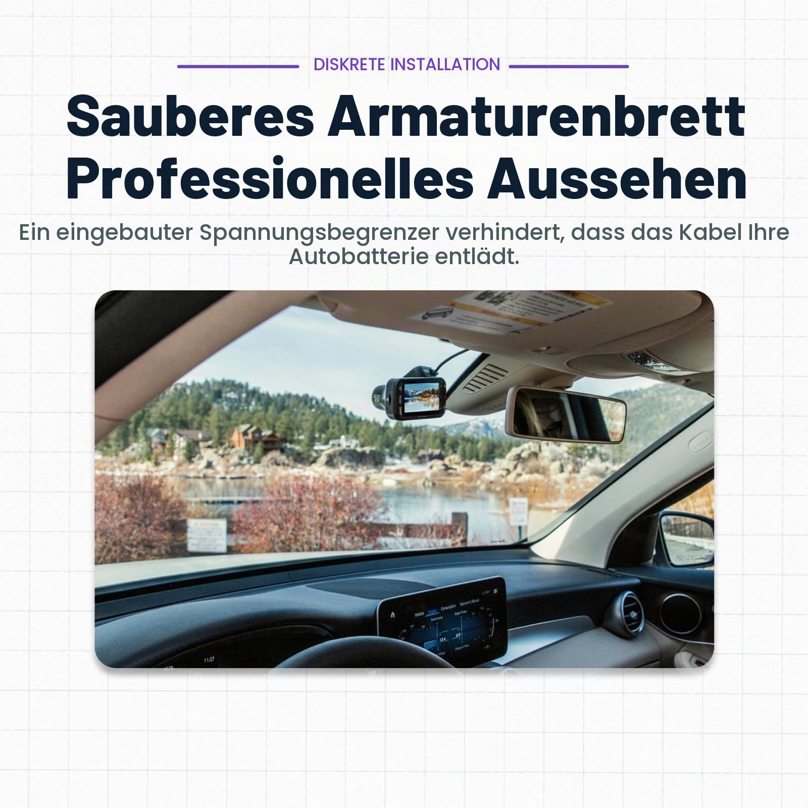 Nextbase OBD Hardwire Kit – Festverkabelung für Dashcam Modelle 122, 222, 322GW, 422GW, 522GW, 622GW – Einfache Plug & Play Installation am OBD-Anschluss, 5m Kabel & Batterieschutz
