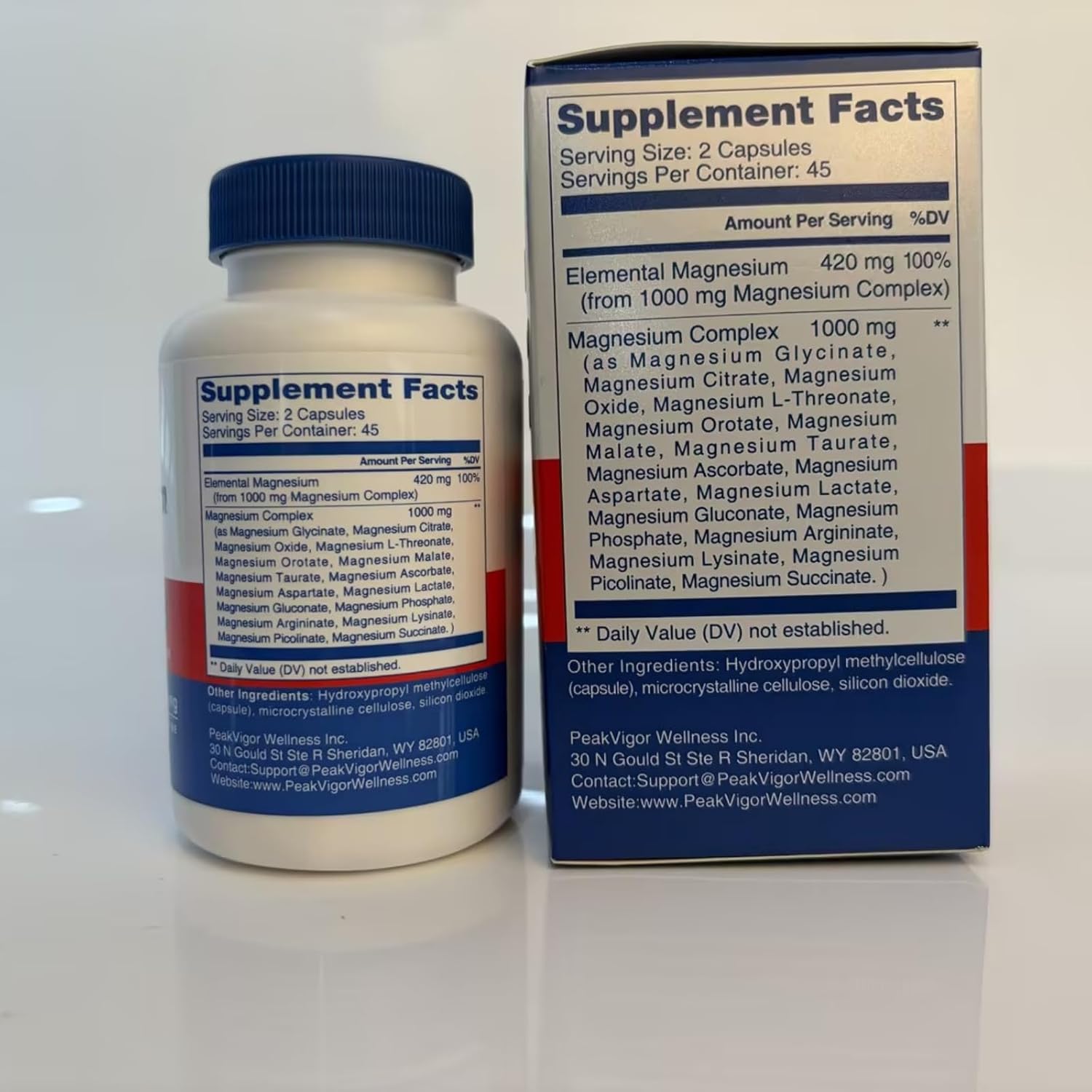 16 in 1 Magnesium Complex, 1000mg Magnesium Complex Supplement for Women with Magnesium Glycinate, Citrate, Orotate, L-Threonate, Malate, Sleep Support, Third-Party Tested, Easy-Swallow Vegan Capsules - Image 9