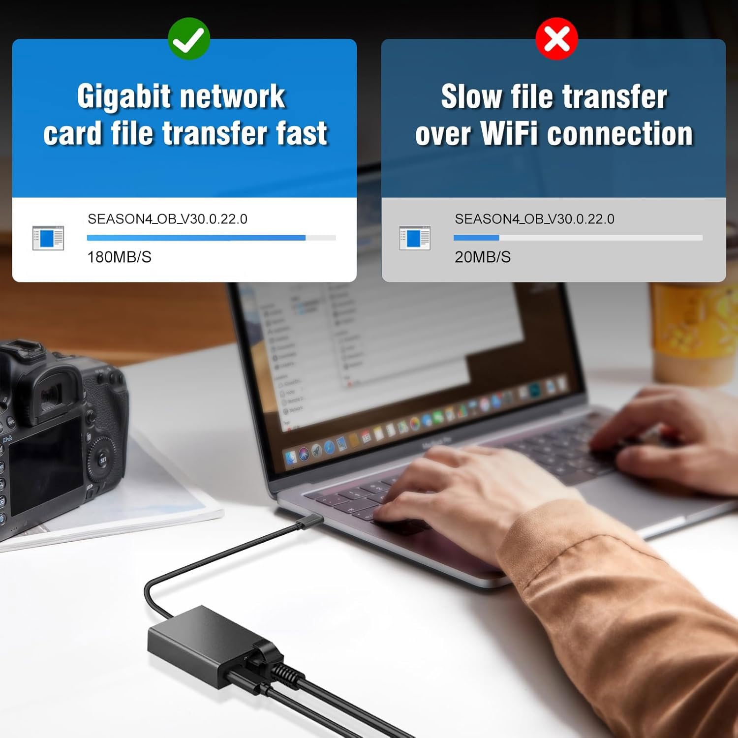 Wowfast Adaptateur Ethernet Micro USB vers RJ45 Compatible Fire TV Stick 4K Chromecast Google Home Mini